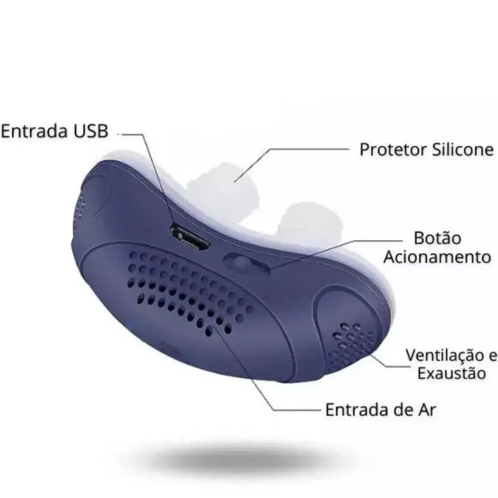 Anti Ronco Elétrico Mini Cpap - Aprovado pelos especialistas da CHEGA DE RONCO. - Inova + Brasil